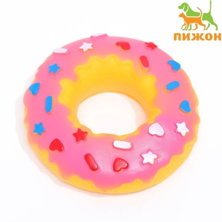 Brying "Donut" toy for dogs, 8.5 cm, pink
