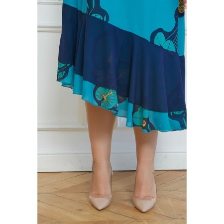 Female dress, size 54, turquoise color-6
