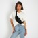 Lightning waist bag, black color