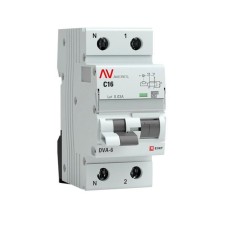 Выключатель автоматический EKF rcbo6-1pn-16C-30-a-av 2п, 16А, 6кА
