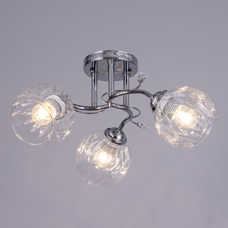 Closure ceiling dera 3x40W E27 chrome 46x46x22 cm-1