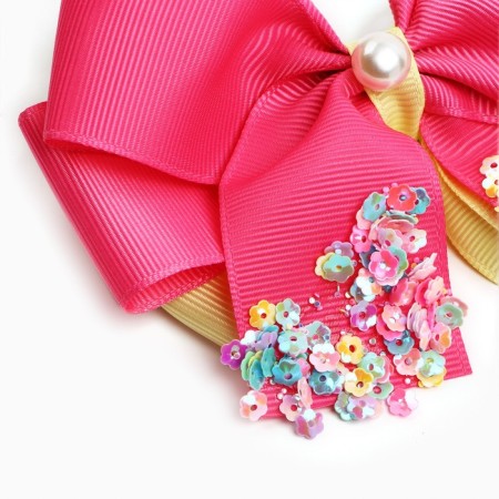 Outlet. Hair bow on a hairpin, 12.5 cm, kitty Marie-4