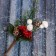 Decor "Winter charm" berries of berries white mushrooms, 25 cm