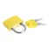 The castle of a hinged suitcase, medium, 30x42 mm, yellow