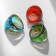 Ring "Muranian glass" spots, color mix