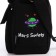 Youth bag with zipper, black color