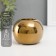 Ceramics candlestick per 1 candle "ball" d = 3.5 cm gold 9.5x9.5x6.5 cm