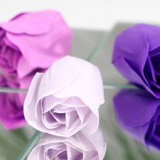Soap roses, colored shades, set of 18 pcs.