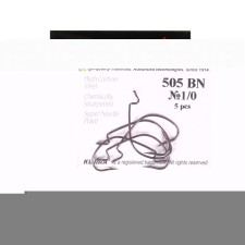 Offset hooks Kujira Spinning 505, BN color, No. 1/0, 5 pcs.
