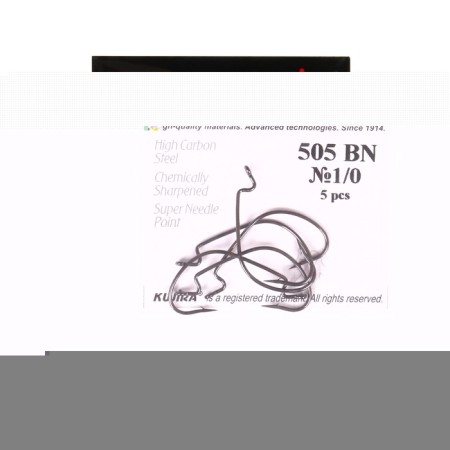 Offset hooks Kujira Spinning 505, BN color, No. 1/0, 5 pcs.