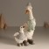 Polystone souvenir "Goose in a long cap and scarf, with a goose" 14.5x13.5x27.5 cm
