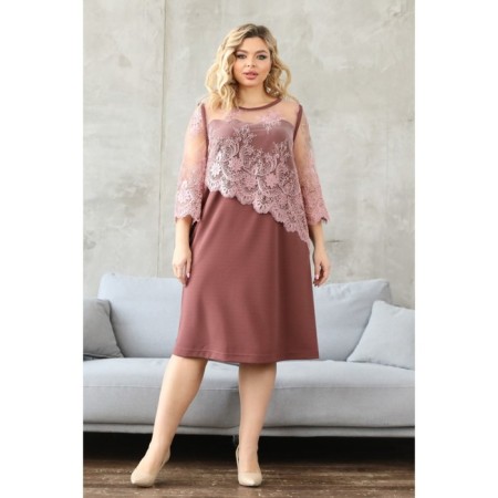 Women's dress, size 58, pink color-6