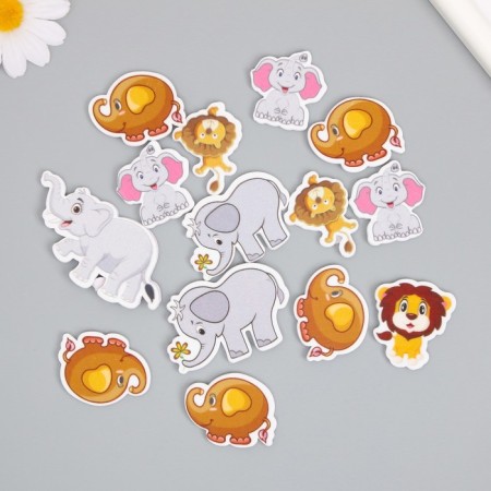 Decor for creativity EVA "Beast" set of 14 pcs 10x13 cm