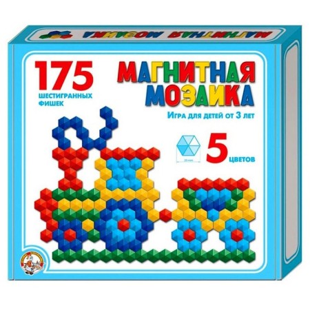 Mosaic magnetic, hexagonal, 175 elements