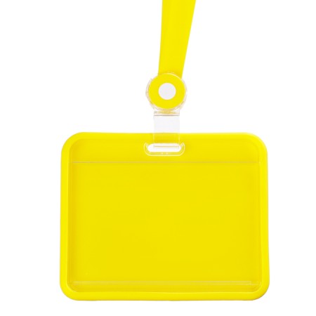 Horizontal badge 85 x 54 mm, erichkrause acrylic case, silicone tape, mix-1