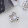 Hair crab "Avery Style" butterfly, 3 cm, silver