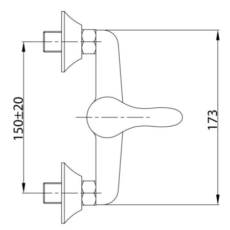 Shower mixer Istok Life 0402.727, single -leaf, cartridge 35 mm-2