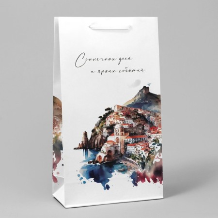 Gift package for two bottles, packaging, “Bright events”, 35 x 20 x 9 cm-3