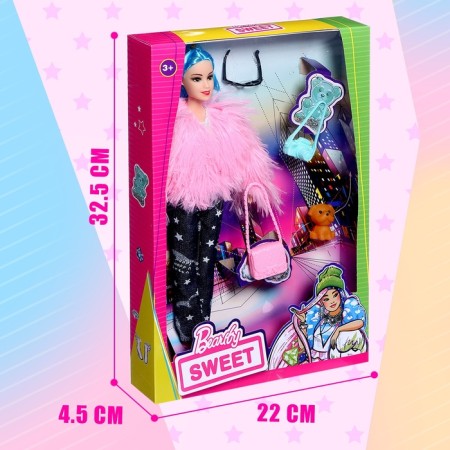 Carbonnic “stylish little thing” doll with a pet and accessories, mix-4