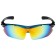 Bicycle glasses with interchangeable lenses in the case, blue color