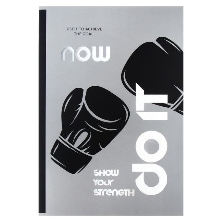 A4 notebook, 96 sheets in the cell on the clip "My choice", cover Cover Cardboard, SoftTouch lamination, foil embossing, mix-2