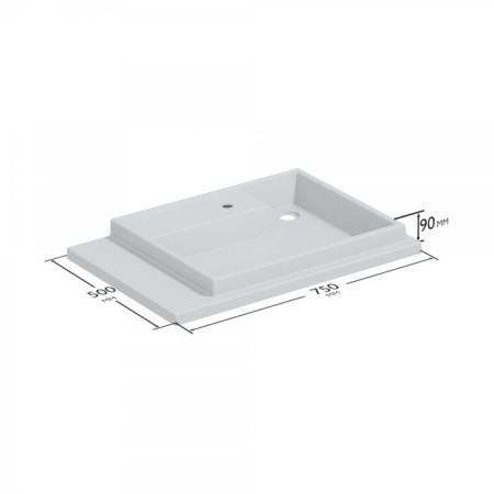 Santa Jupiter Santa 900137, above the washing machine, 750x500 mm, left, without brackets 1001833-2
