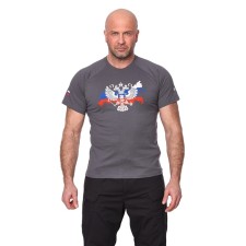 T -shirt 7.62 Russian Federal, size 54, gray color