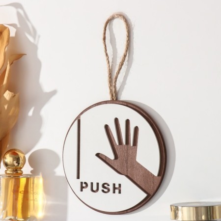 Panel Decorative Index of MDF "Push" 1x14x18 cm-1