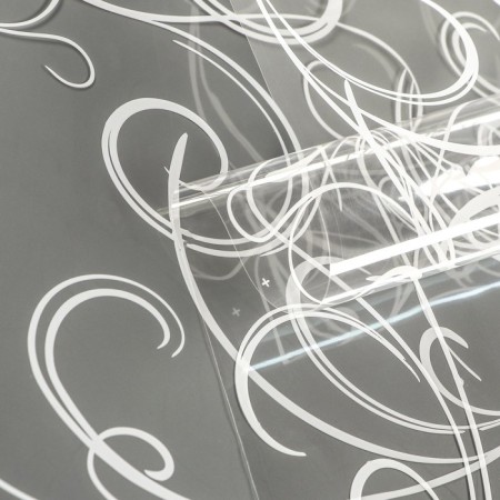 Flower film "Serpentine" white 0.7 x 8.2 m, 40 mkm-1