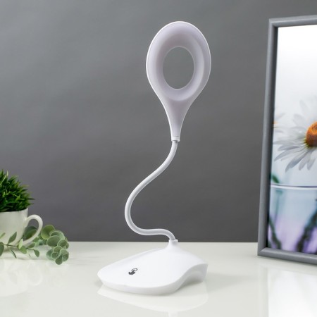 Sensory table lamp 16749/1 LED 2W 6000K USB AKB White 13x11x39 cm Risalux-4