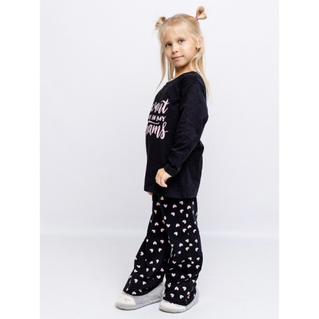 Children's kit: T -shirt, trousers, height 116 cm, black color-2