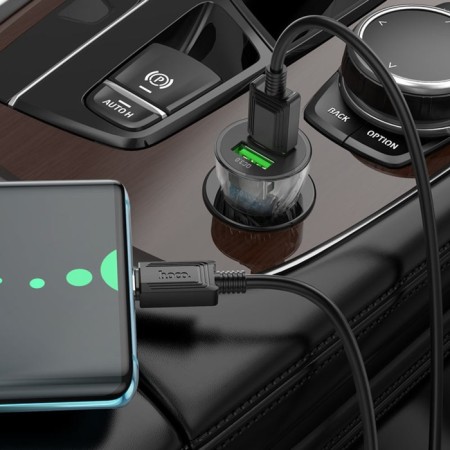 Hoco Z47, 2USB, 3 A, black car charger-3