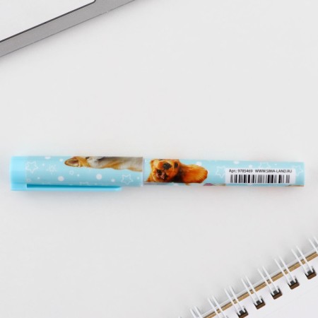 Ballpack blue paste 0.7 mm with cap “dogs” plastic-4