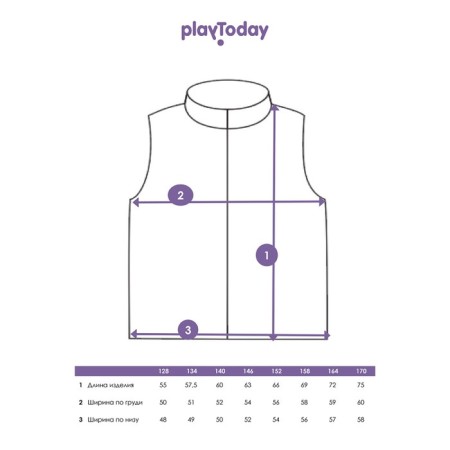Жилет утеплённый для девочки PlayToday, рост 140 см-8