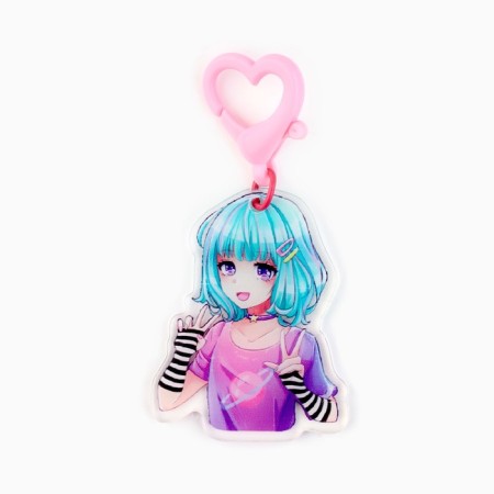 ANime key keychain, 3.8 x 7.7 cm-2