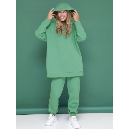 Female hoodies, size m, green color-4