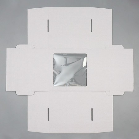 Box for a cake with a window, confectionery packaging "White" 29 x 29 x 30 cm-4