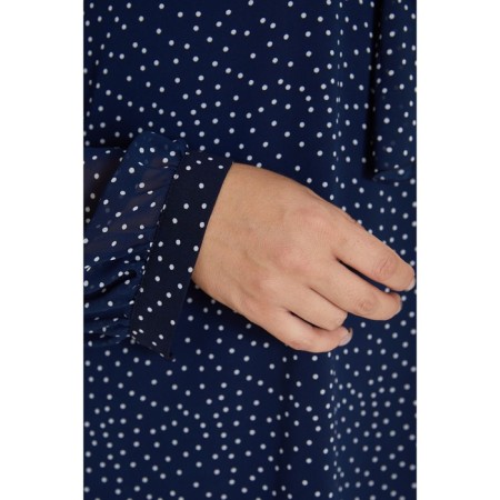 Female blouse, size 52, dark blue color-5