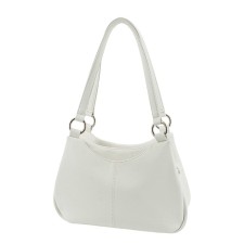 Female bag, artificial leather, white 25x11x21 cm