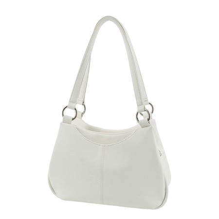 Female bag, artificial leather, white 25x11x21 cm