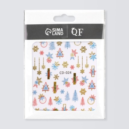 Nail stickers 10.2*8cm New Year CD-024 Vygotokv substrate QF-2