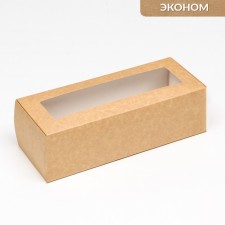 Folding box with a window for roll, craft, 26 x 10 x 8 cm