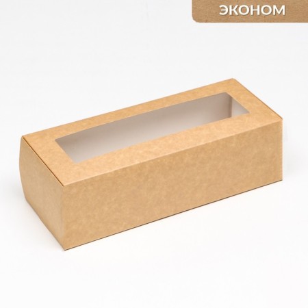 Folding box with a window for roll, craft, 26 x 10 x 8 cm