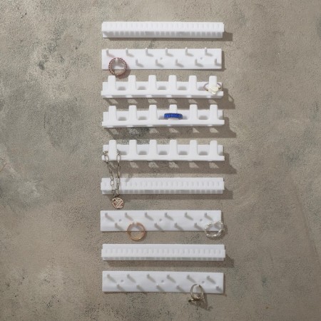 Organizer for jewelry "Wall" 15 × 8 × 3 cm, set 9 pcs., White color-1