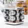 Set for glass spices on the stand "Modern", 17.5 × 8 × 18 cm, 90 ml, 4 × 9.5 cm, 8 pcs