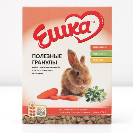 Granular feed "Eshka" for decorative rabbits, useful granules, 400 g