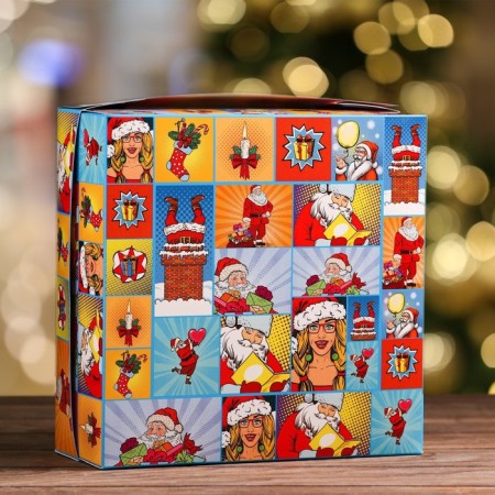 Packaging for 9 cupcakes with the Window "New Year's Surprise", 25 x 25 x 10 cm-1