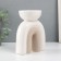 Ceramics candlestick for 1 candle "Medusa" sand-white 11.7x8x15 cm