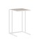 Table Mini, 400x400x650, White Muar/Metropolitan Gray