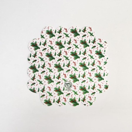 Box for confectionery products with PVC "New Year", 13 x 13 x 3 cm, New Year-4